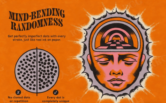 69组浮点艺术特效数字绘画PS笔刷合集(图1)