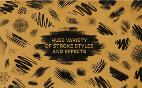 130组水墨墨迹风格数字绘画PS笔刷合集(图3)