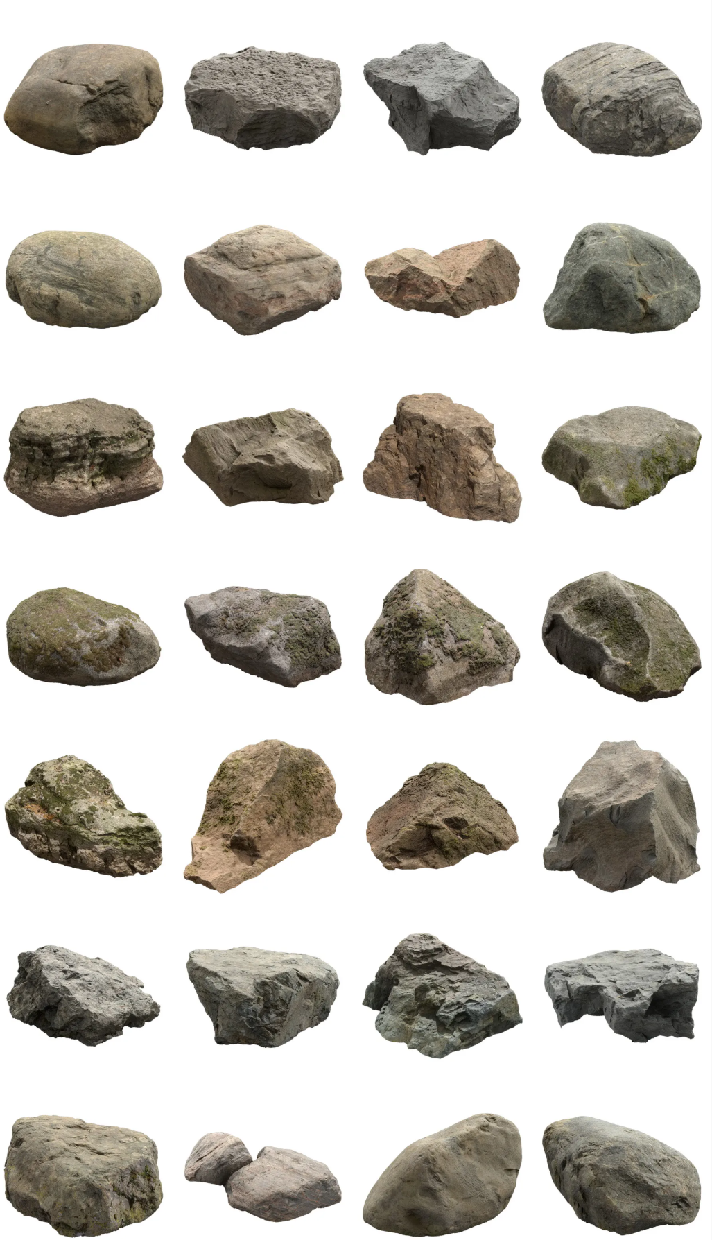 60个岩石模型长满青苔的石头模型(图2)