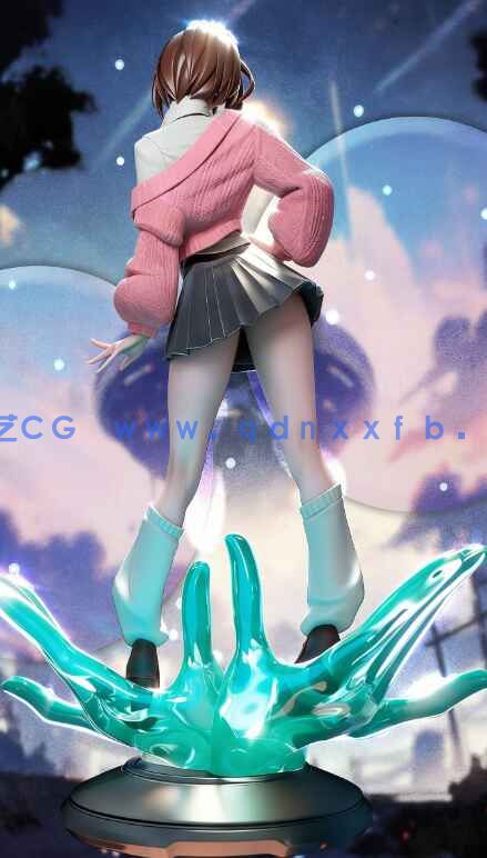 [3D打印人物] 绫濑桃Momo Ayase掐腰站姿《当哒当》动漫角色雕刻手办3D打(图3)