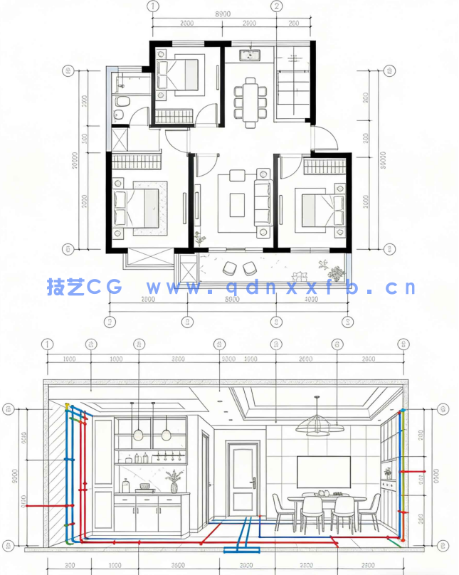 CAD施工图绘制服务(图2)