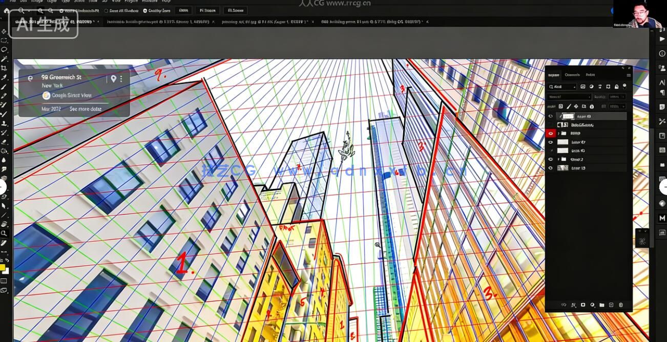 【中文字幕】《蜘蛛侠：平行宇宙》城市景观绘画实战训练视频教程(图7)