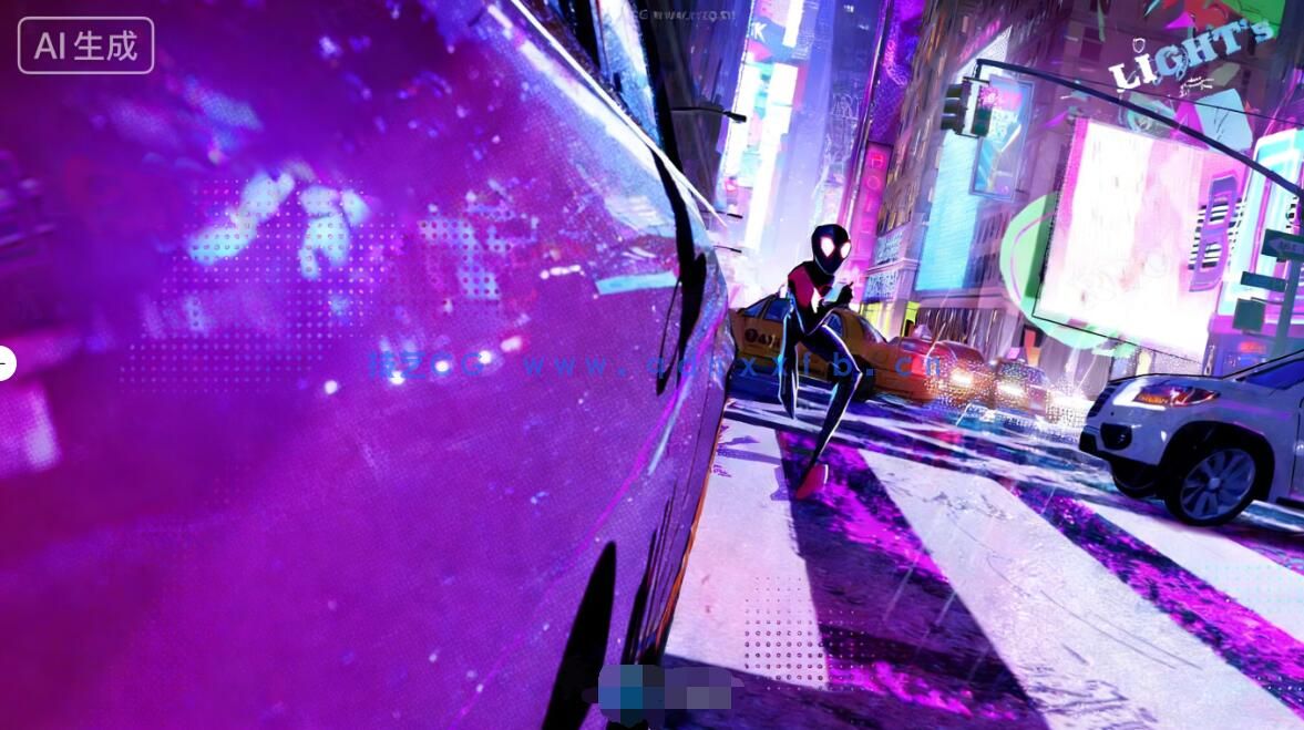 【中文字幕】《蜘蛛侠：平行宇宙》城市景观绘画实战训练视频教程(图1)