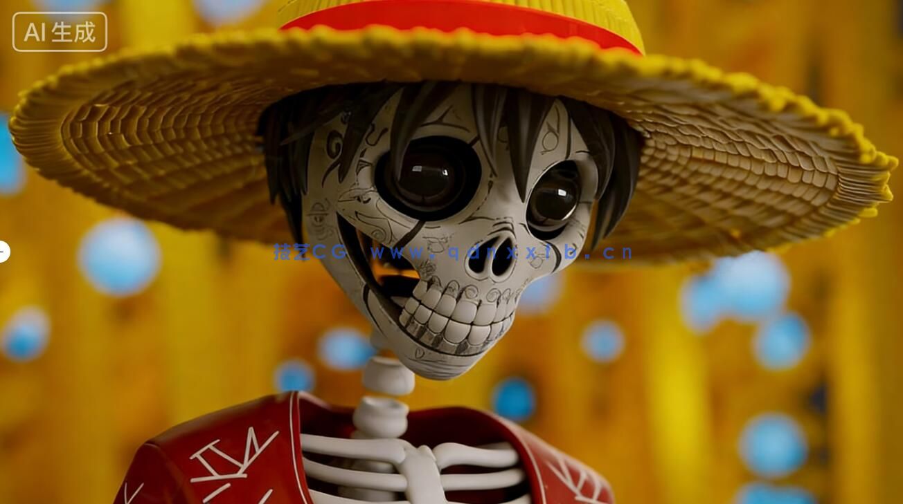 【中文字幕】Blender海盗路飞动漫角色雕刻手办制作流程视频教程(图8)