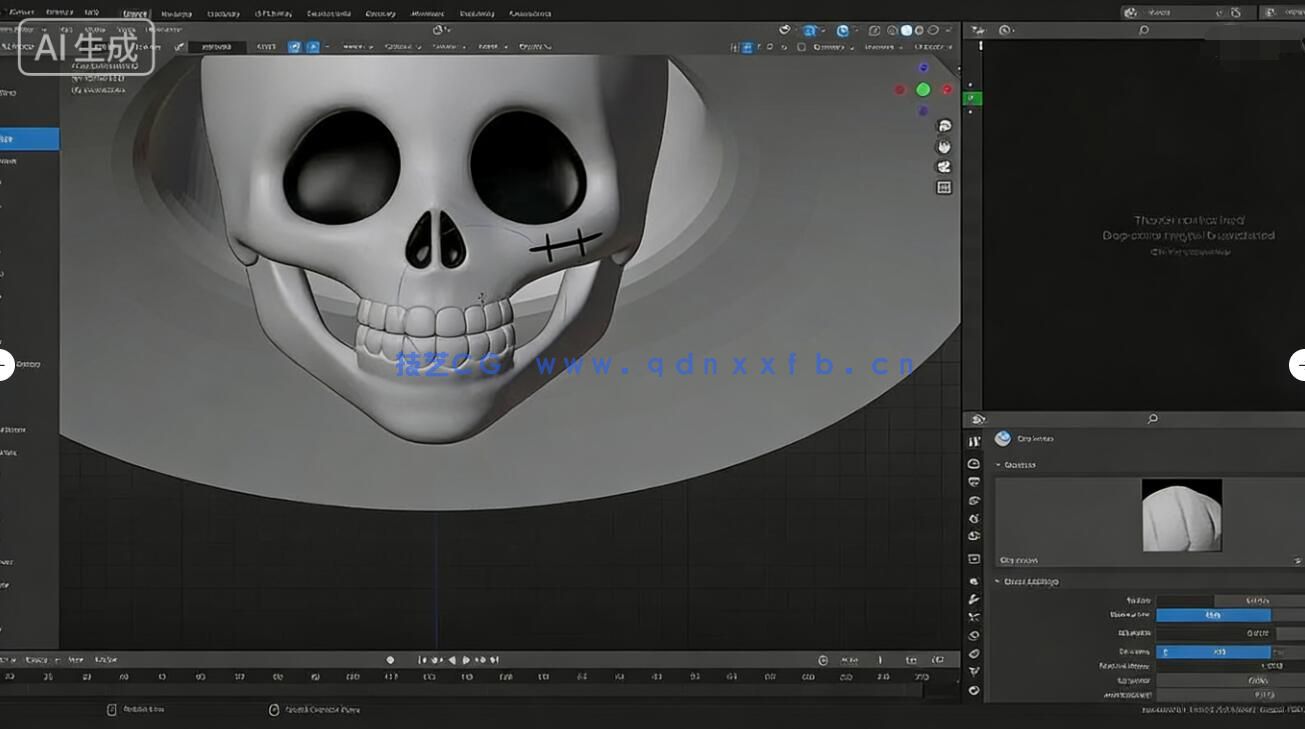 【中文字幕】Blender海盗路飞动漫角色雕刻手办制作流程视频教程(图6)