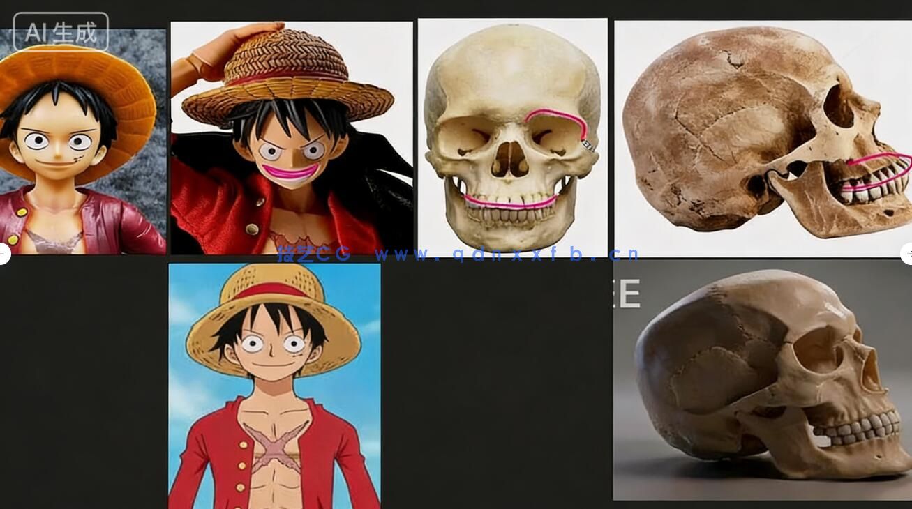 【中文字幕】Blender海盗路飞动漫角色雕刻手办制作流程视频教程(图7)