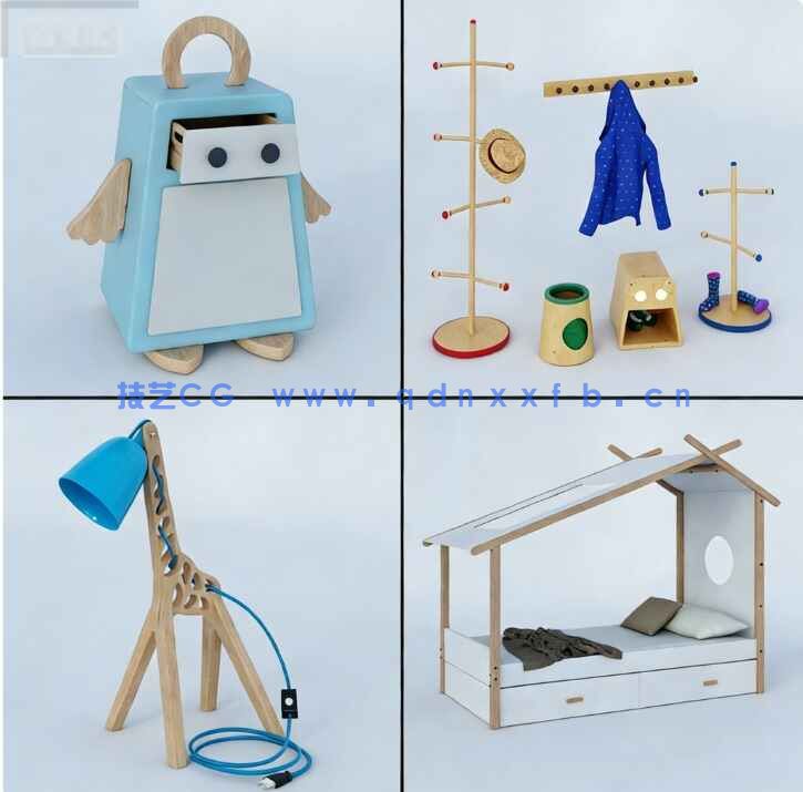 家具模型] 44组儿童玩具家具装饰相关3D模型合集 Evermotion Archmodels第244季(图5)