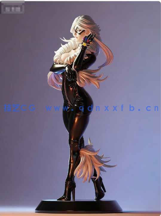 [独立角色] 猫女熟女恶魔战士游戏角色雕塑3D打印模型(图6)