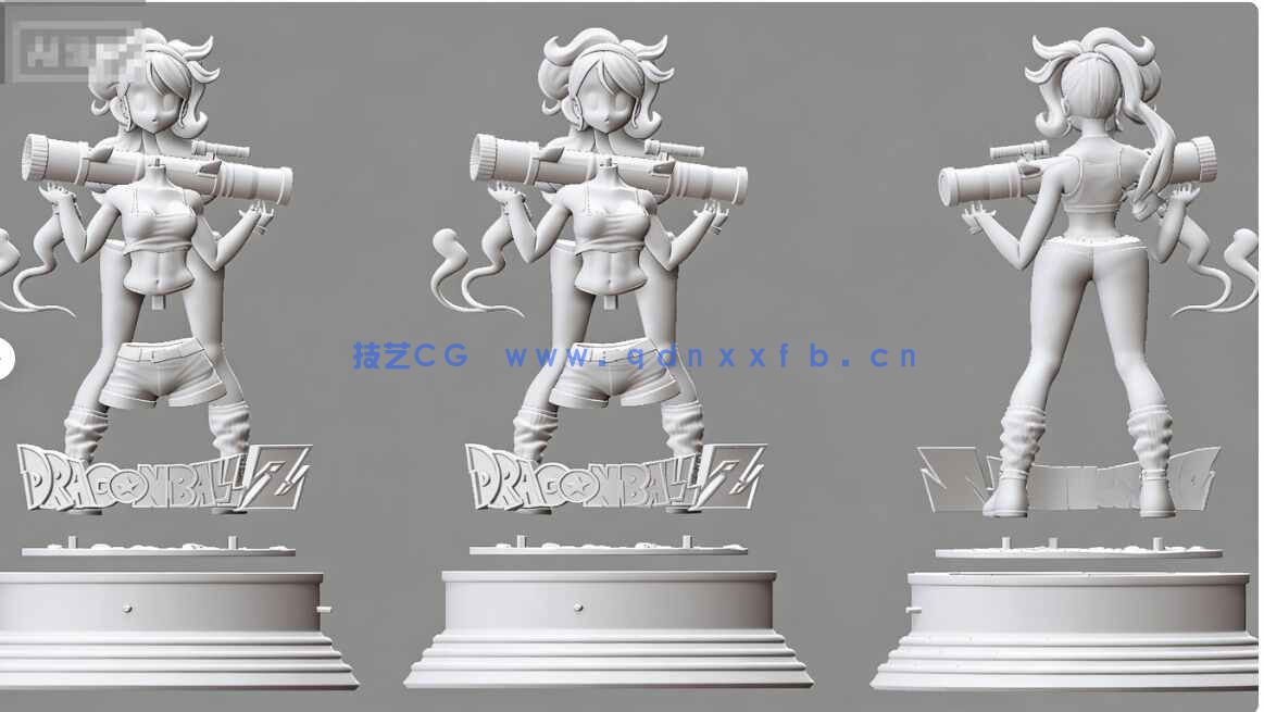 [独立角色] 兰琪《龙珠》动漫角色雕塑3D打印模型(图7)