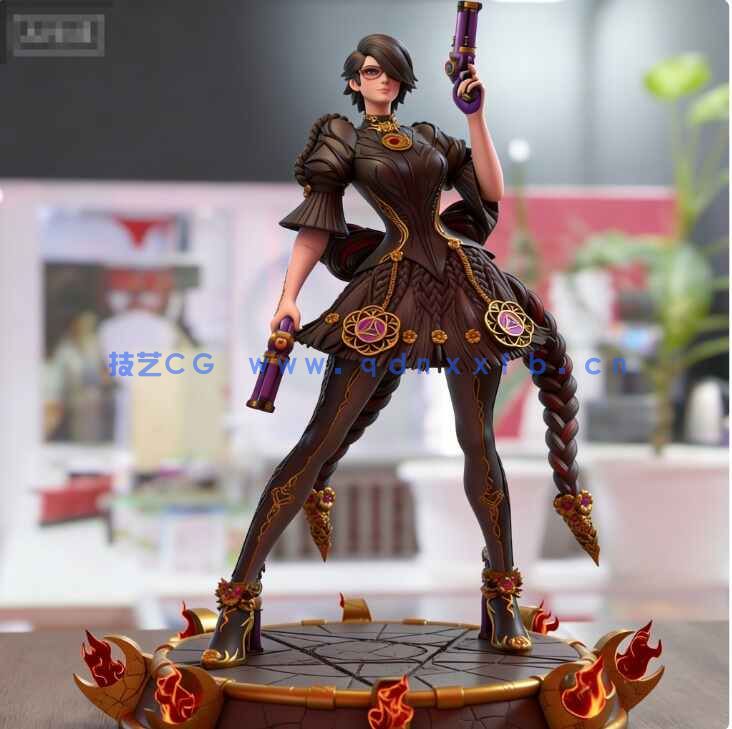 [独立角色] 贝优妮塔猎天使魔女游戏角色雕塑3D打印模型(图3)