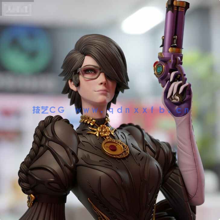 [独立角色] 贝优妮塔猎天使魔女游戏角色雕塑3D打印模型(图4)