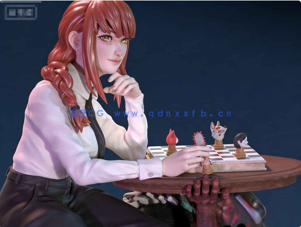 [独立角色] 玛奇玛Makima链锯人动漫角色雕塑3D打印模型(图5)