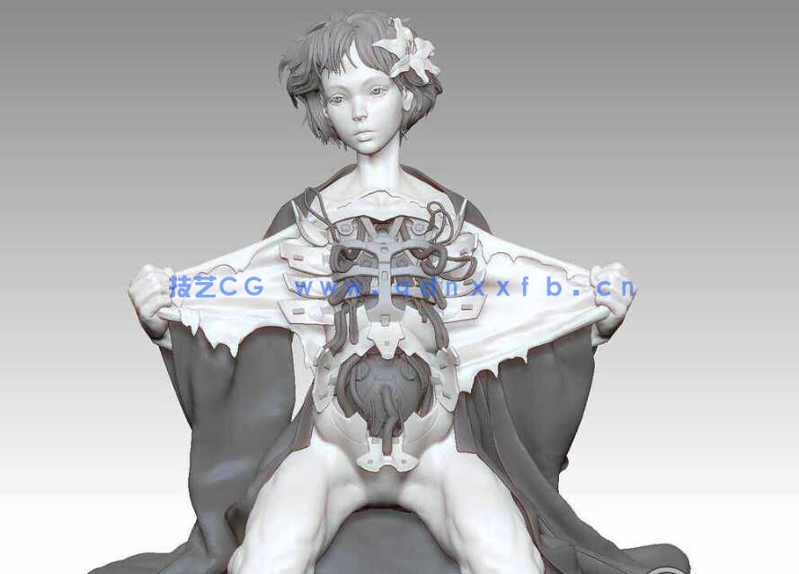 [独立角色] 攻壳机动队动漫角色雕塑3D打印模型(图7)