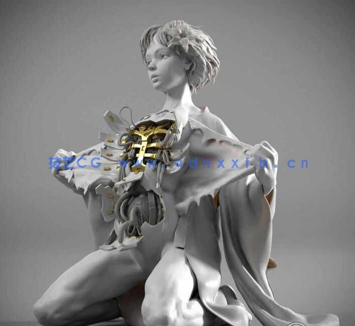 [独立角色] 攻壳机动队动漫角色雕塑3D打印模型(图4)