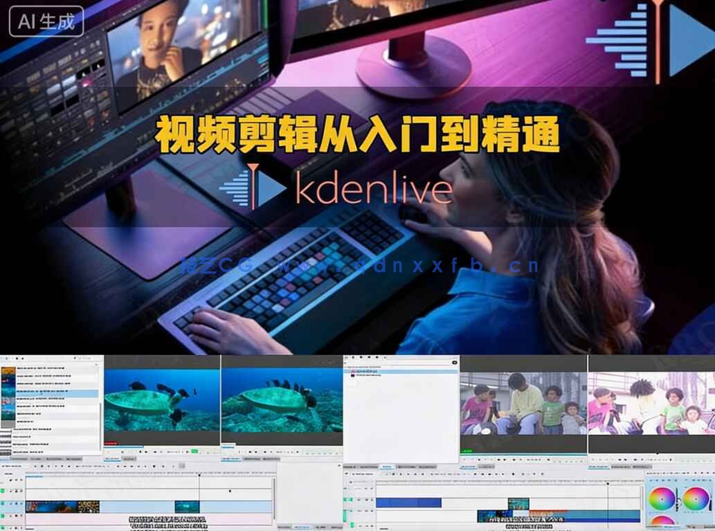 【中文字幕】Kdenlive视频剪辑从入门到精通视频教程(图1)