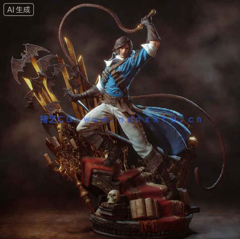 里希特·贝尔蒙特Richter Belmont《恶魔城》游戏角色雕刻手办(图1) 里希特·贝尔蒙特Richter Belmont《恶魔城》游戏角色雕刻手办(图1)