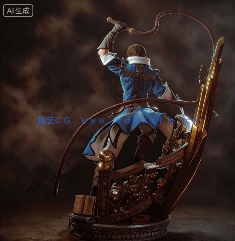 里希特·贝尔蒙特Richter Belmont《恶魔城》游戏角色雕刻手办(图5) 里希特·贝尔蒙特Richter Belmont《恶魔城》游戏角色雕刻手办(图5)