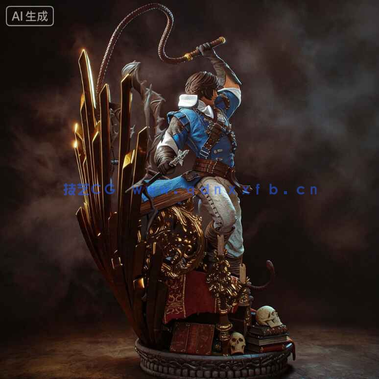 里希特·贝尔蒙特Richter Belmont《恶魔城》游戏角色雕刻手办(图3) 里希特·贝尔蒙特Richter Belmont《恶魔城》游戏角色雕刻手办(图3)