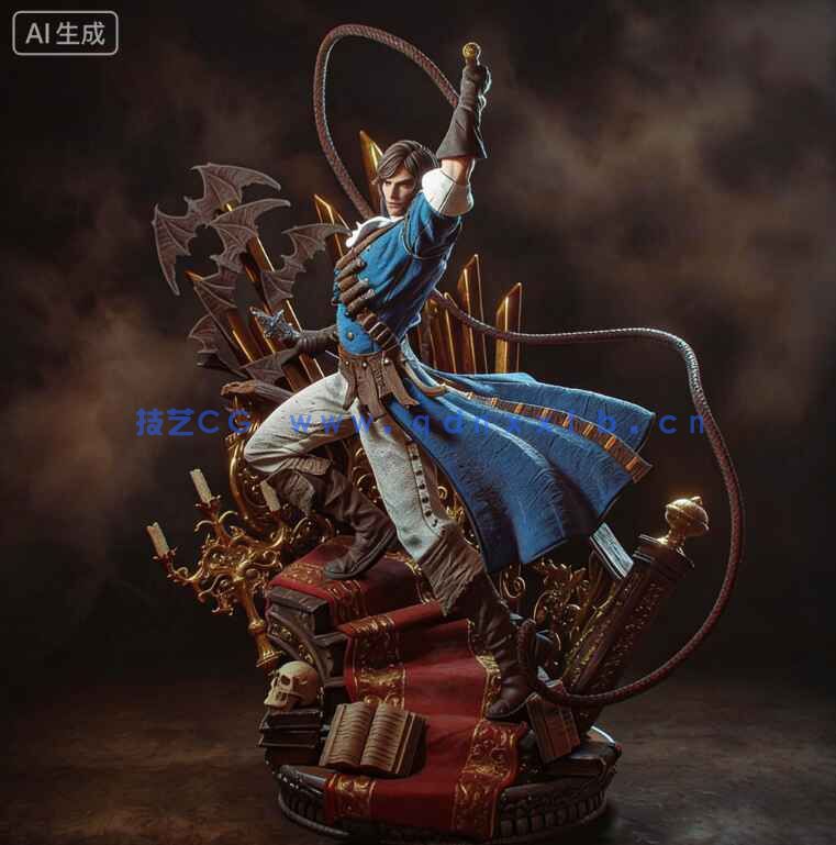 里希特·贝尔蒙特Richter Belmont《恶魔城》游戏角色雕刻手办(图4) 里希特·贝尔蒙特Richter Belmont《恶魔城》游戏角色雕刻手办(图4)