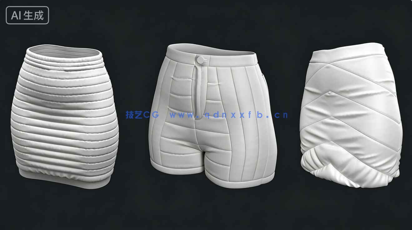 27件时尚女性羽绒棉服大衣夹克帽子等服装3D模型合集(图7) 27件时尚女性羽绒棉服大衣夹克帽子等服装3D模型合集(图7)