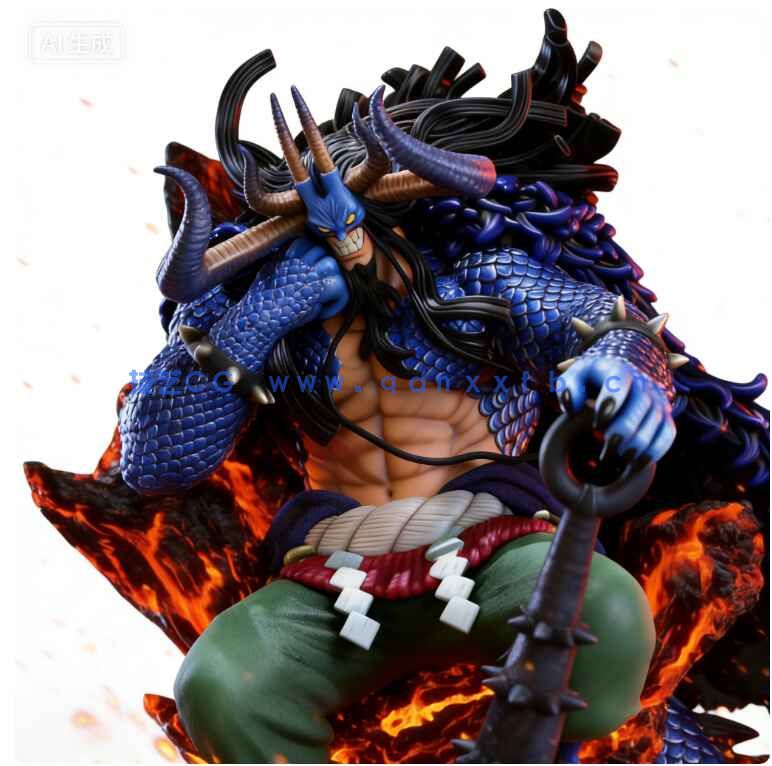 凯多Kaido坐姿《海贼王》动漫角色雕刻手办3D打印模型(图2) 凯多Kaido坐姿《海贼王》动漫角色雕刻手办3D打印模型(图2)