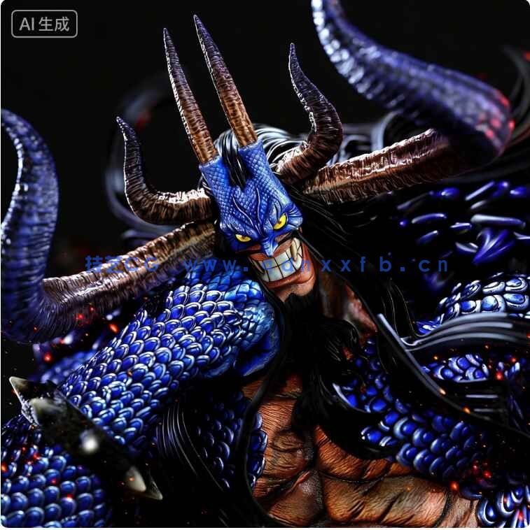 凯多Kaido坐姿《海贼王》动漫角色雕刻手办3D打印模型(图3) 凯多Kaido坐姿《海贼王》动漫角色雕刻手办3D打印模型(图3)