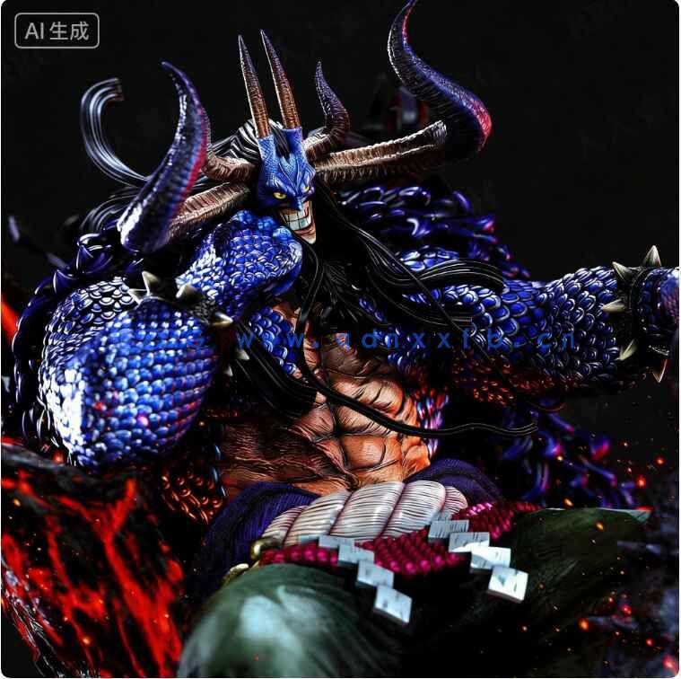 凯多Kaido坐姿《海贼王》动漫角色雕刻手办3D打印模型(图4) 凯多Kaido坐姿《海贼王》动漫角色雕刻手办3D打印模型(图4)