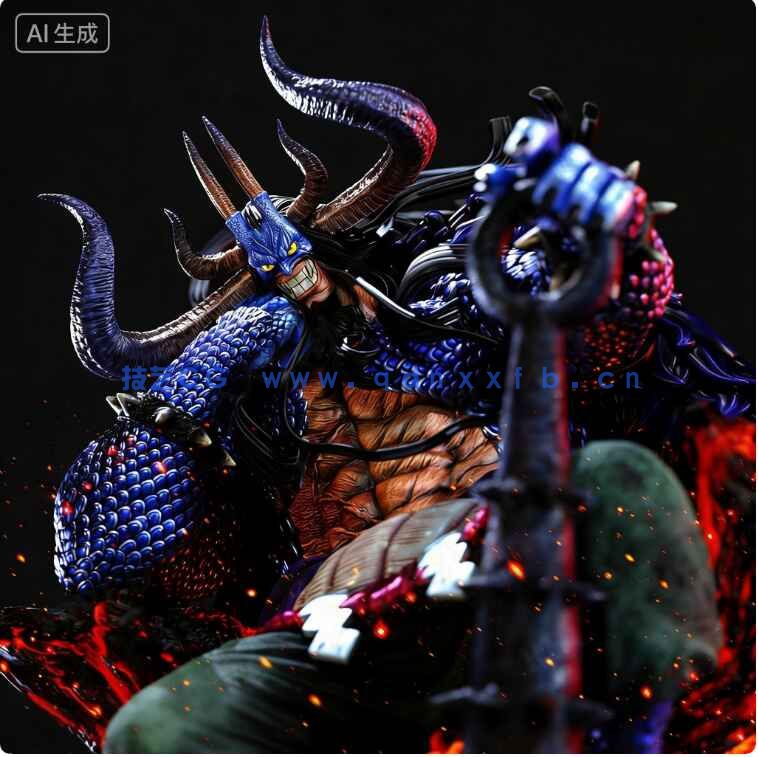 凯多Kaido坐姿《海贼王》动漫角色雕刻手办3D打印模型(图5) 凯多Kaido坐姿《海贼王》动漫角色雕刻手办3D打印模型(图5)