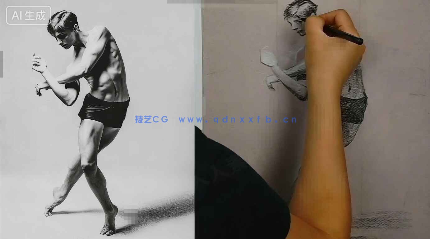 【中文字幕】人物素描明暗表现光影关系绘画训练视频教程(图3)