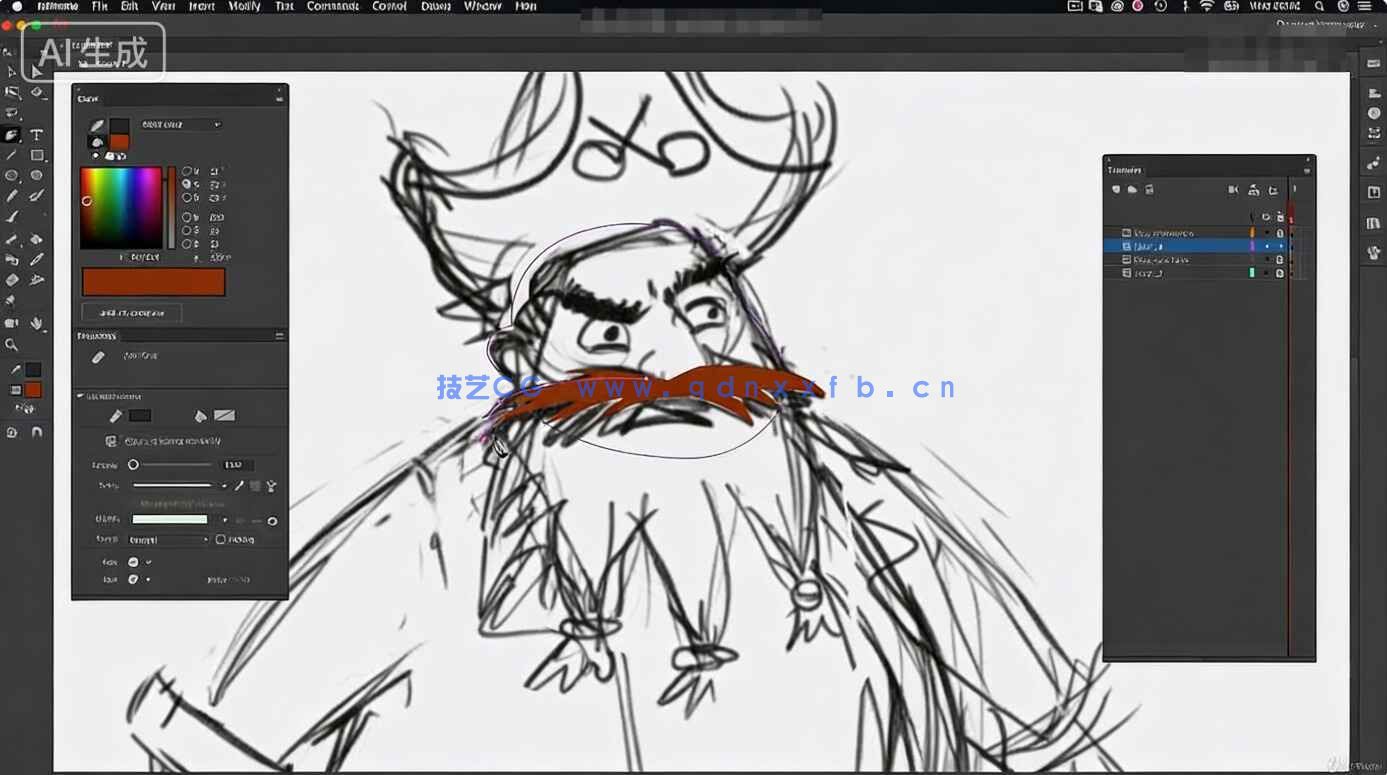 【中文字幕】Adobe Animate 2D卡通角色行走动画进阶技术(图4)