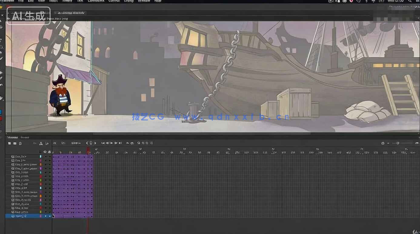 【中文字幕】Adobe Animate 2D卡通角色行走动画进阶技术(图5)