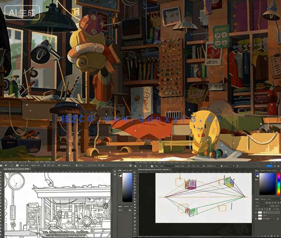 【中文字幕】概念环境设计透视原理技巧视频教程(图8) 【中文字幕】概念环境设计透视原理技巧视频教程(图8)