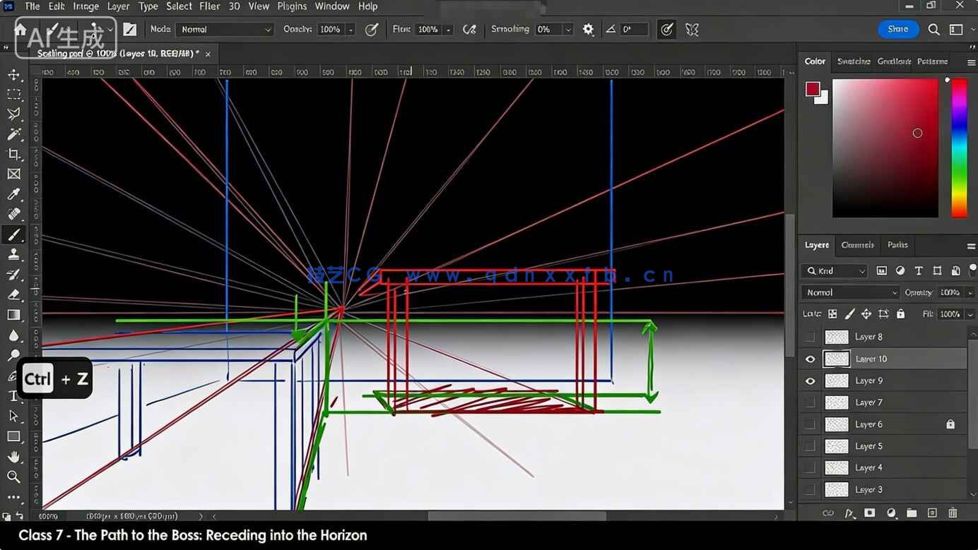 【中文字幕】概念环境设计透视原理技巧视频教程(图11) 【中文字幕】概念环境设计透视原理技巧视频教程(图11)
