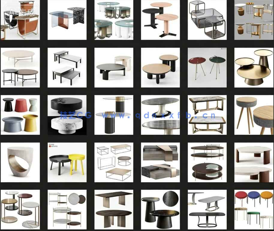 3dsky茶几 边几高质量模型600个(图9)