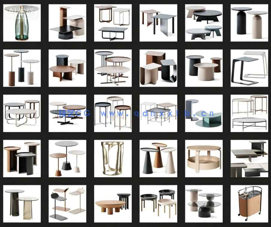 3dsky茶几 边几高质量模型600个(图4)
