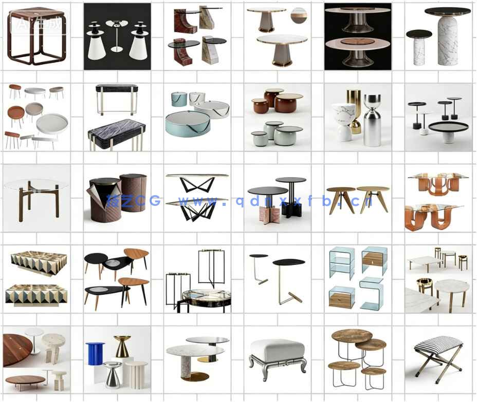3dsky茶几 边几高质量模型600个(图10)