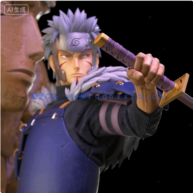 [3D打印人物] 千手扉间Senju Tobirama《火影忍者》动漫角色雕刻手办3D打印模型(图3)