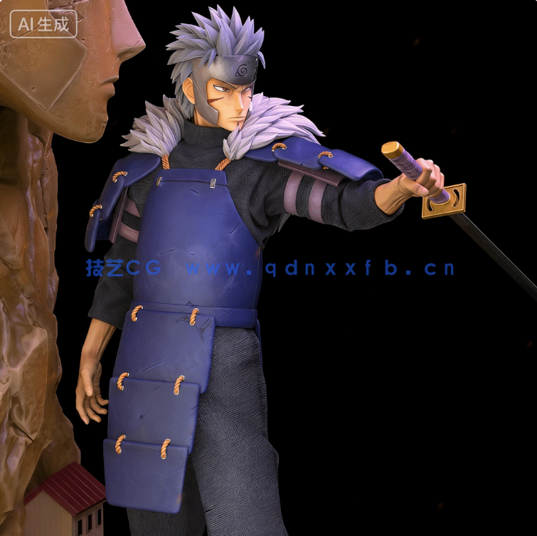 [3D打印人物] 千手扉间Senju Tobirama《火影忍者》动漫角色雕刻手办3D打印模型(图6)