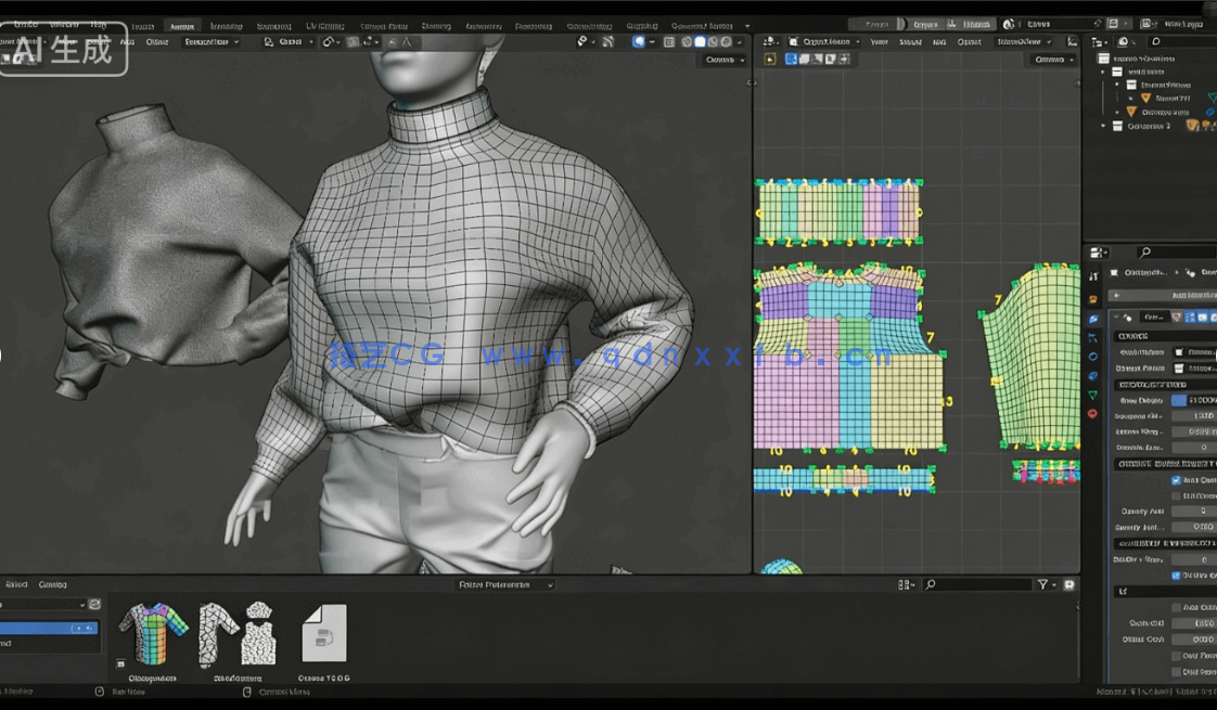 [Blender] Retopo Planes服饰布料重拓扑Blender插件V1.6.1版(图2)