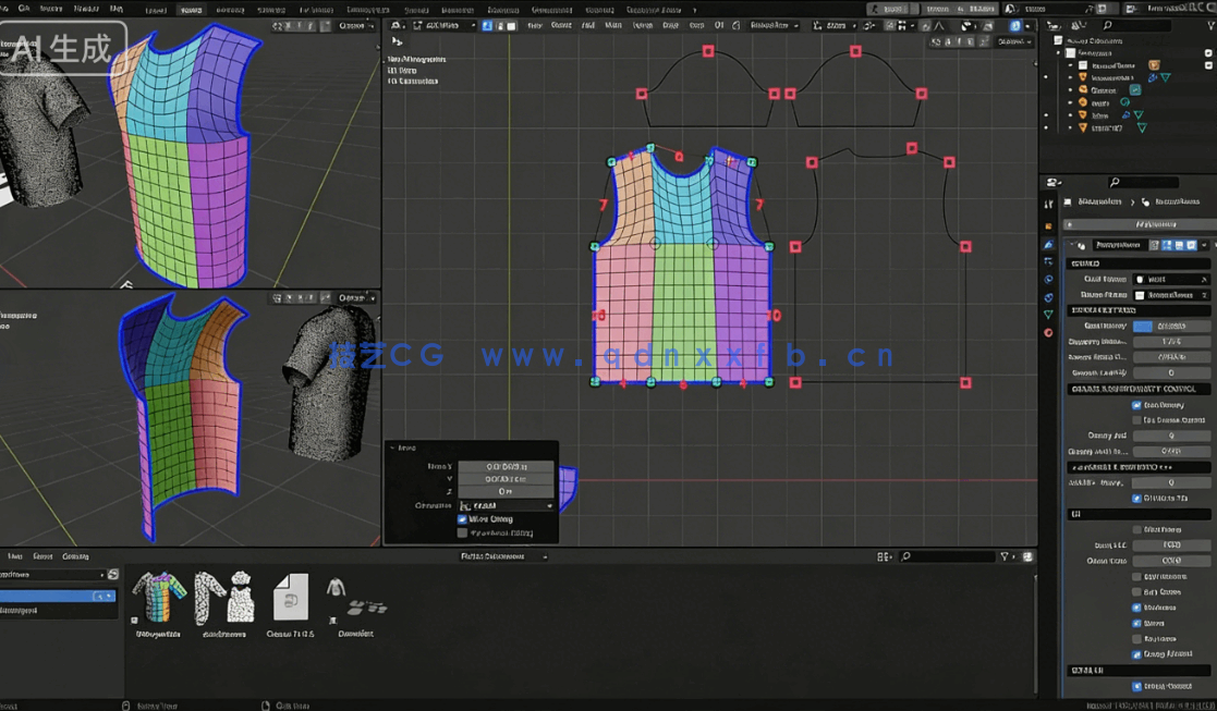 [Blender] Retopo Planes服饰布料重拓扑Blender插件V1.6.1版(图3)