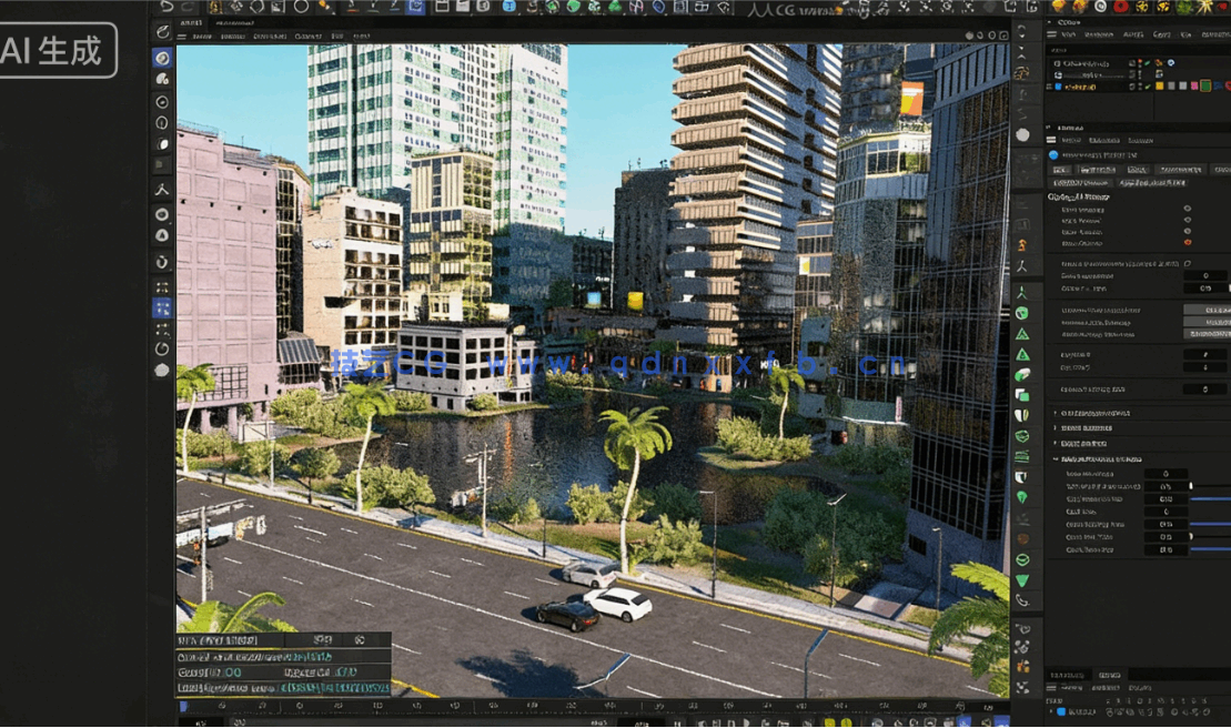 [C4D] CityRig程序化城市生成C4D插件V2.1版(图5)
