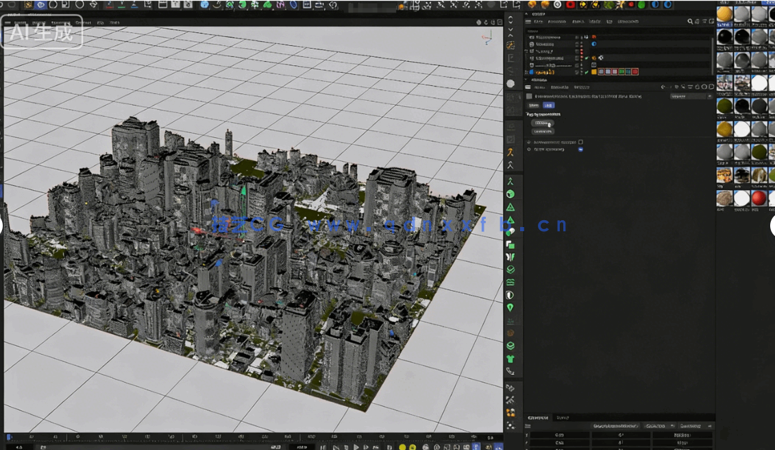 [C4D] CityRig程序化城市生成C4D插件V2.1版(图7)
