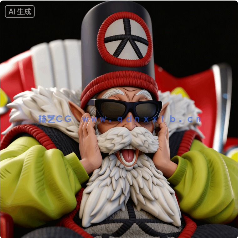 [3D打印人物] 大界王Dai Kaio《龙珠Z》动漫角色雕刻手办3D打印模型(图2)