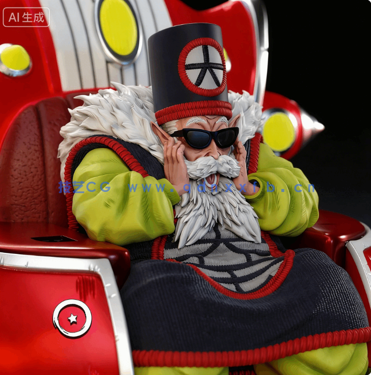 [3D打印人物] 大界王Dai Kaio《龙珠Z》动漫角色雕刻手办3D打印模型(图4)