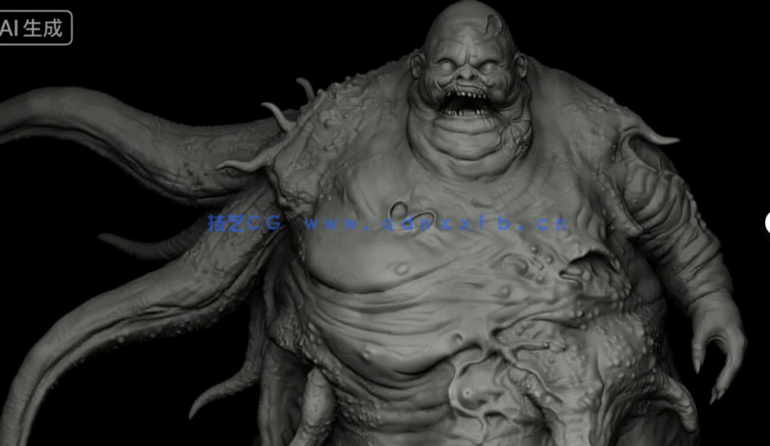 [Zbrush] 80款不死生物亡灵丧尸手工雕刻VDM笔刷ZBrush套件(图5)