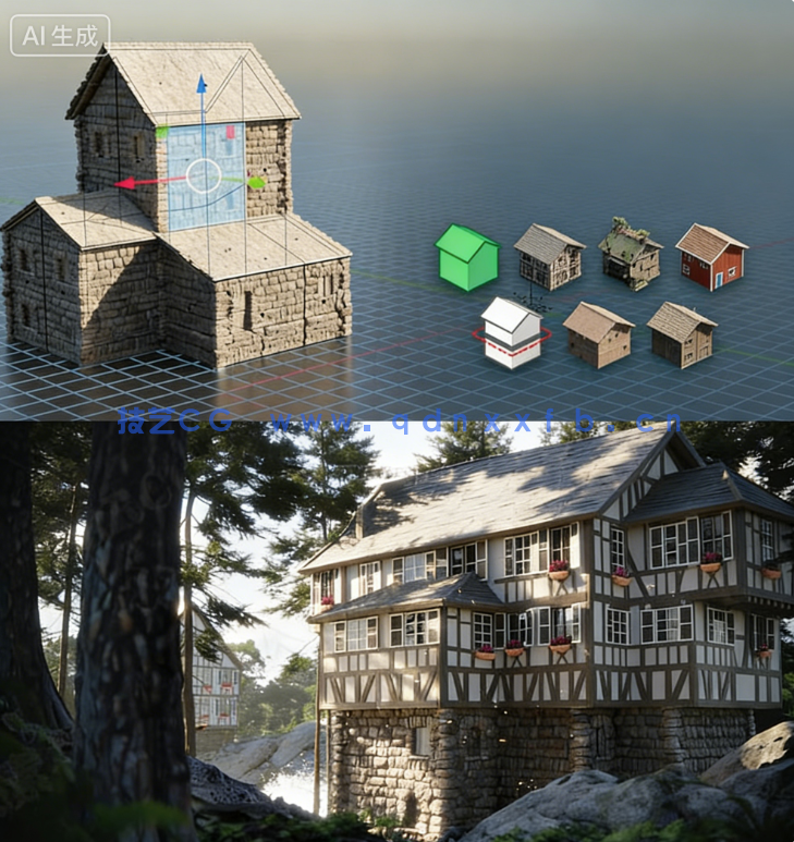 Procedural Building Generator程序化建筑生成Blender插件V2版(图1)