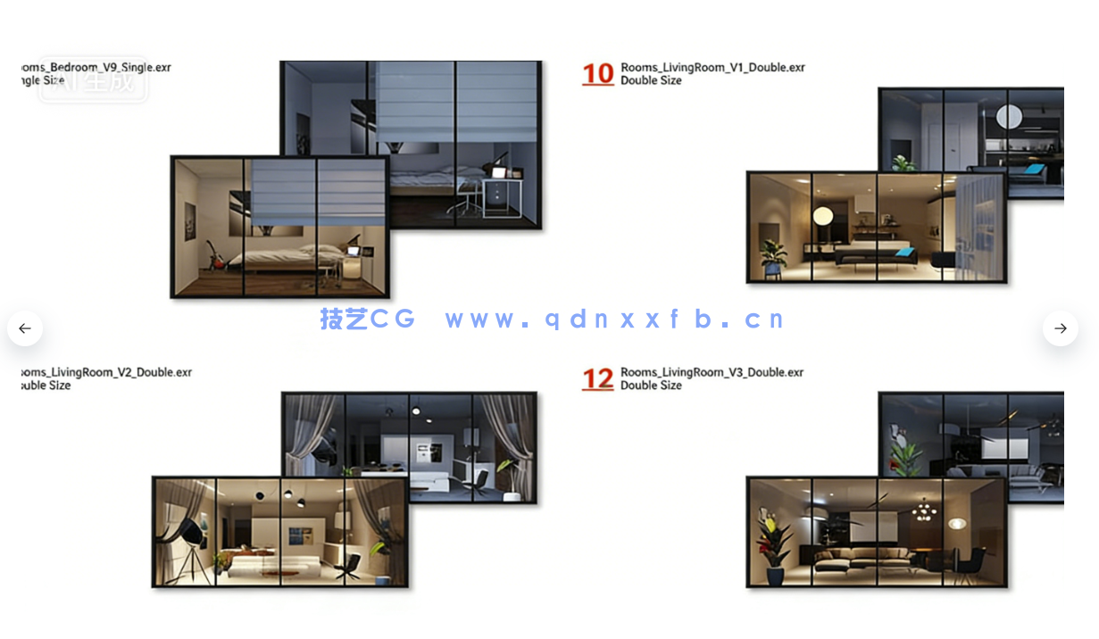  40个起居室空间场景室内设计3D模型(图4)