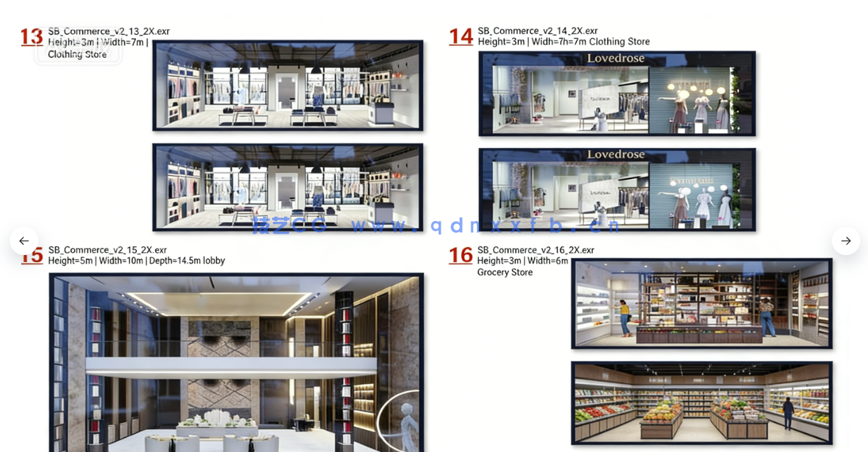 80个商场零售店铺空间场景室内设计3D模型(图6)
