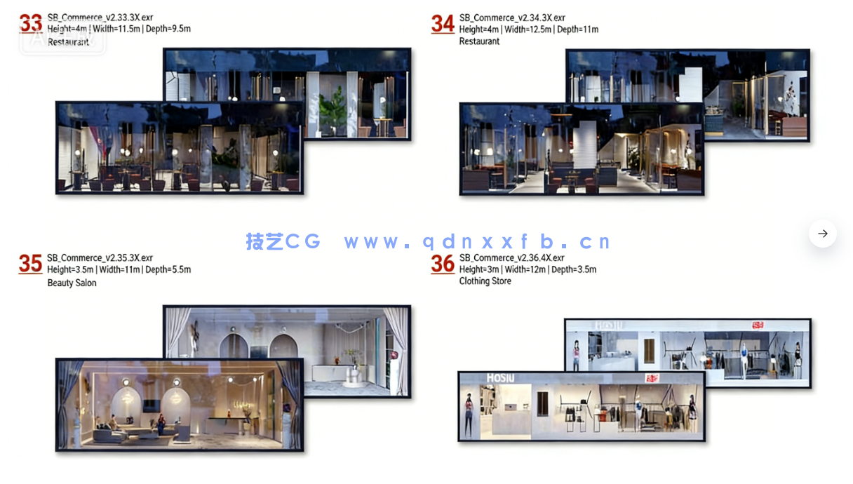 80个商场零售店铺空间场景室内设计3D模型(图11)