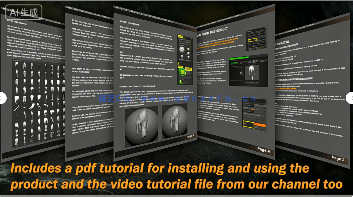 100款怪物粘液口水脓液等流体效果雕刻VDM笔刷ZBrush套件(图8) 100款怪物粘液口水脓液等流体效果雕刻VDM笔刷ZBrush套件(图8)